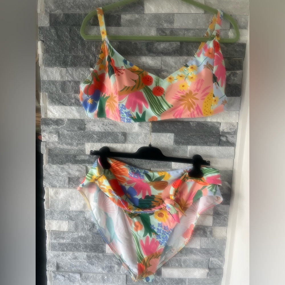 Women's Summersalt x Rifle Paper 2-Piece Bikini Top & Bottom-Floral-Sz 20
